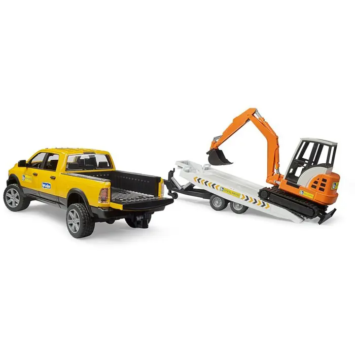 BRUDER RAM Rental Service with mini excavator