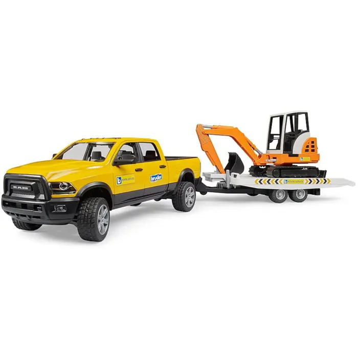 BRUDER RAM Rental Service with mini excavator