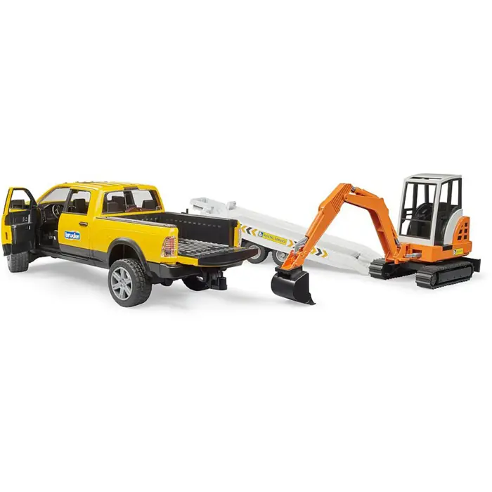 BRUDER RAM Rental Service with mini excavator