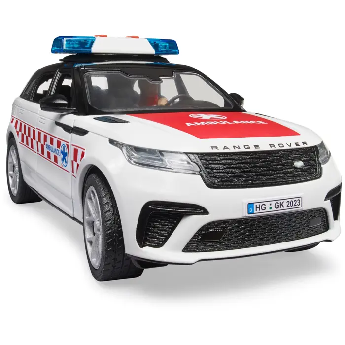 BRUDER Range Rover Velar emergency medical vehicle with driver, model vehicle (including light + sound module)