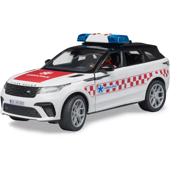 BRUDER Range Rover Velar emergency medical vehicle with driver, model vehicle (including light + sound module)