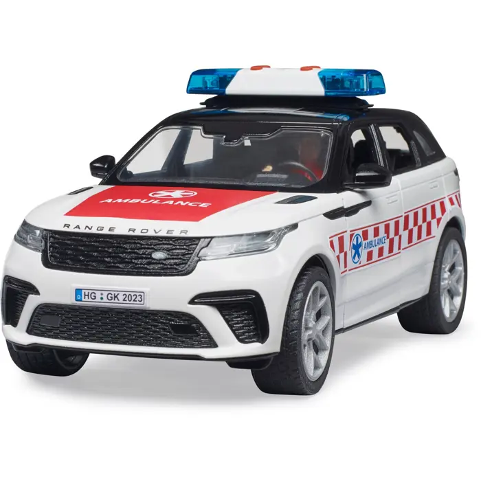 BRUDER Range Rover Velar emergency medical vehicle with driver, model vehicle (including light + sound module)