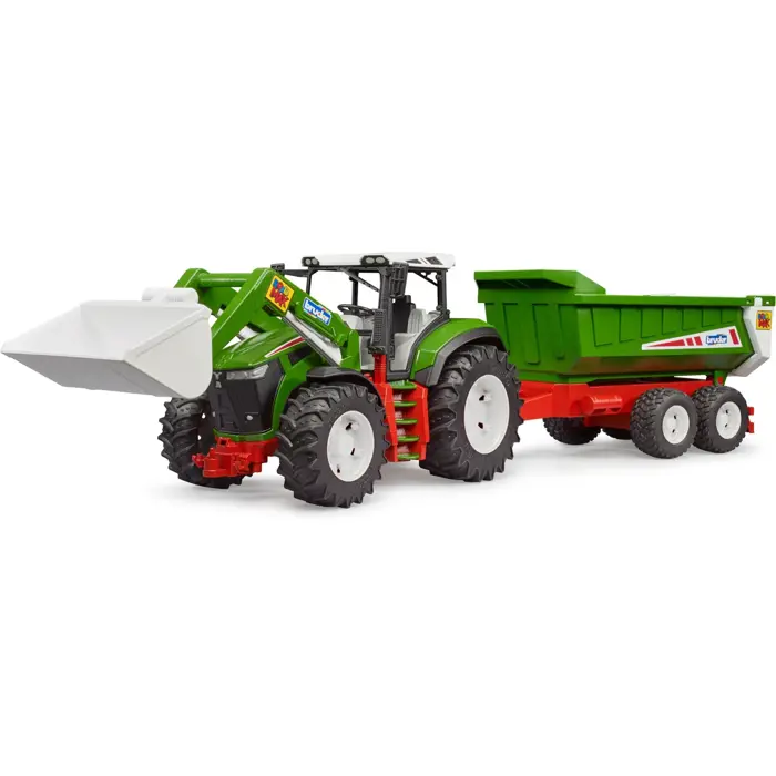 BRUDER Roadmax tractor with front loader and tipping trailer
