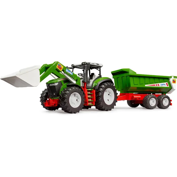 BRUDER Roadmax tractor with front loader and tipping trailer