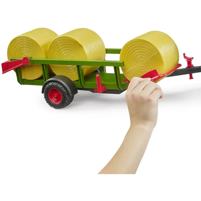 BRUDER round bale collector with 3 round bales