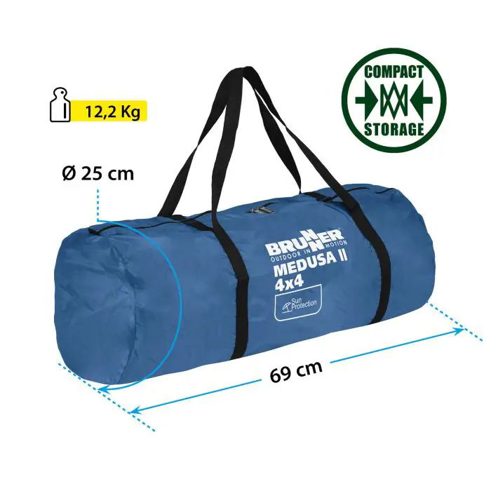 BRUNNER pavilion Medusa II 0102030N.C70 400x400 cm green