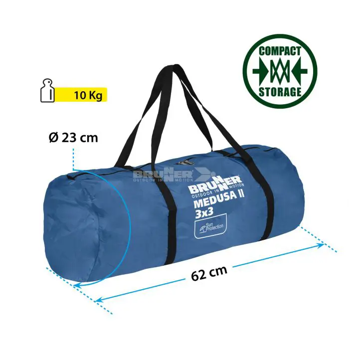 BRUNNER pavilion Medusa II 0102034N.C30 300x300 cm green