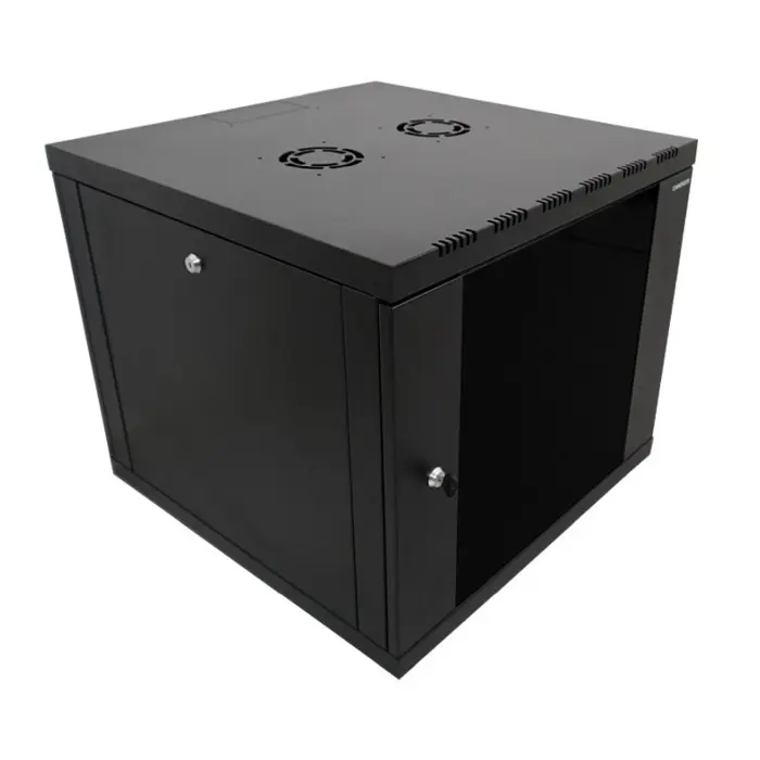 Canovate 12U 600x560x631 SINGLE zidni ormar s bočnim stranama koje se mogu otvoriti izvana, crni