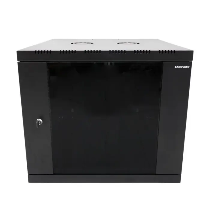 Canovate 12U 600x560x631 SINGLE zidni ormar s bočnim stranama koje se mogu otvoriti izvana, crni