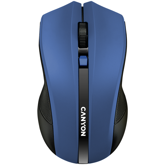 CANYON MW-5 2.4GHz wireless Optical Mouse with 4 buttons, DPI 800/1200/1600, Blue, 122*69*40mm, 0.067kg