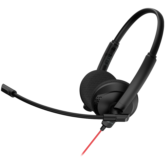 CANYON PC headset HS-07 PC Mic 3.5/USB Flat 2.8m Black
