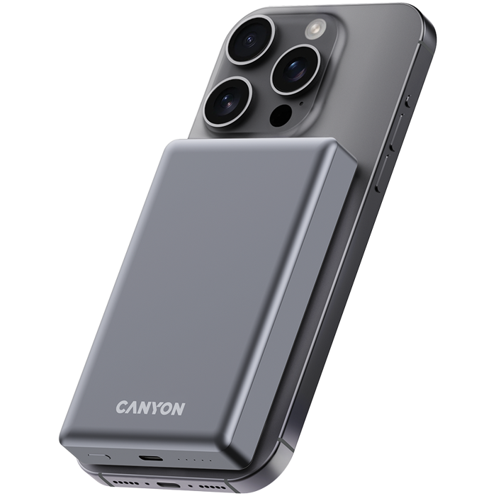 CANYON power bank OnPower 510 slim Magsafe 10000 mAh PD20W Dark Grey