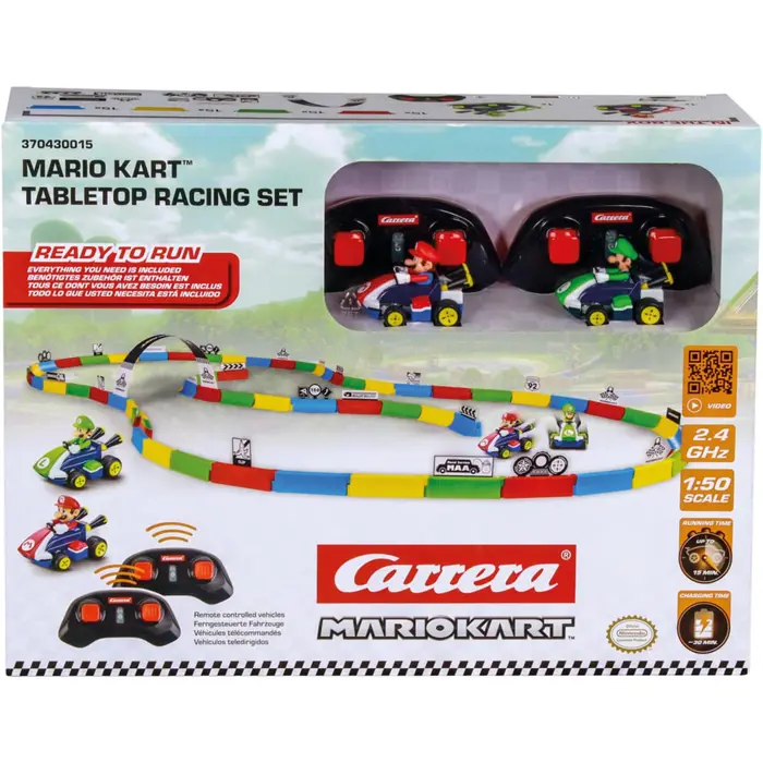 Carrera 2.4GHz Mario Kart Tabletop Racing Set - Mario & Luigi, RC