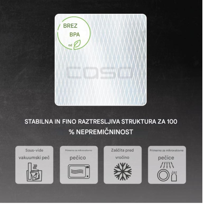 CASO foil set 5 16 × 23 cm, 20 × 30 cm, 30 × 40 cm