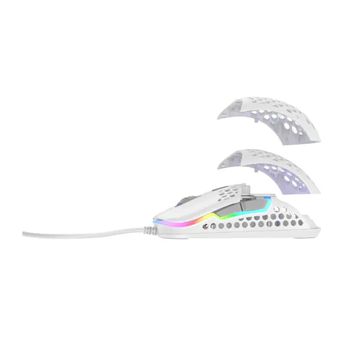 Cherry XTRFY M42 optički RGB igraći miš, 16000 cpi, USB, bijeli