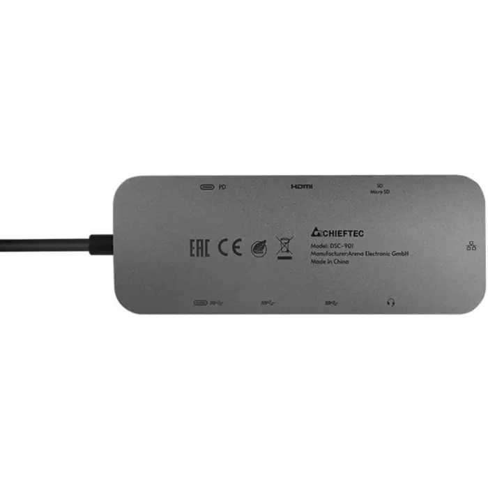 Chieftec DSC-901, docking station titanium, USB-C 3.2 Gen1
