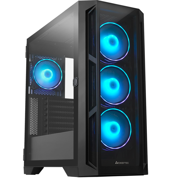 Chieftec GA-01B-TG-OP, Apex EATX Gaming Case, Glass, RGB Fans, W/O PSU, kućište