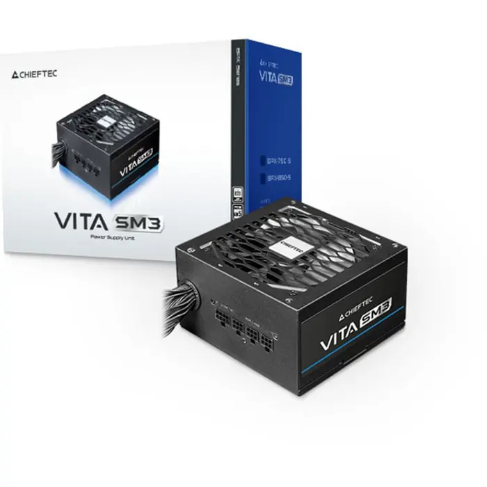 Chieftec VITA SM3 650W (black, 1x 12-pin high power GPU, 2x PCIe, cable management, 650 watts)