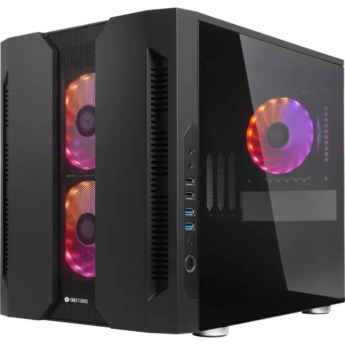 Chieftronic M2 USB3.1 Gen1 mATX RGB case, black