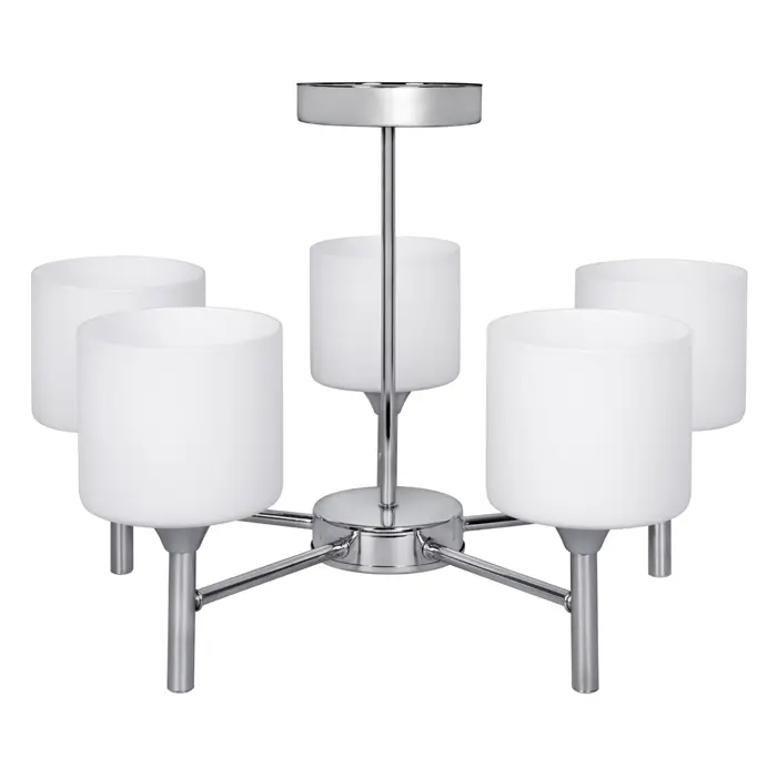 Classic chandelier pendant ceiling lamp Activejet MIRA Chrome 5xE27 for living room
