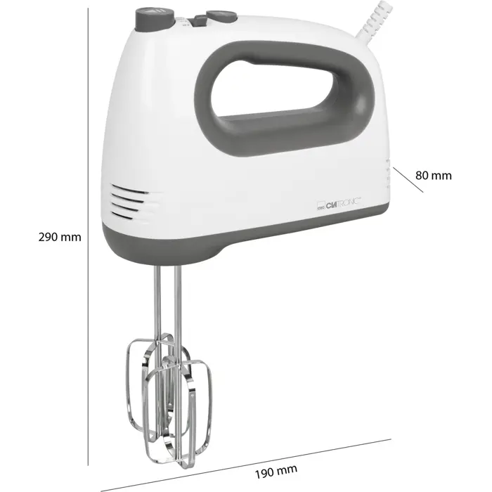 Clatronic HM 3775, hand mixer (white/grey)
