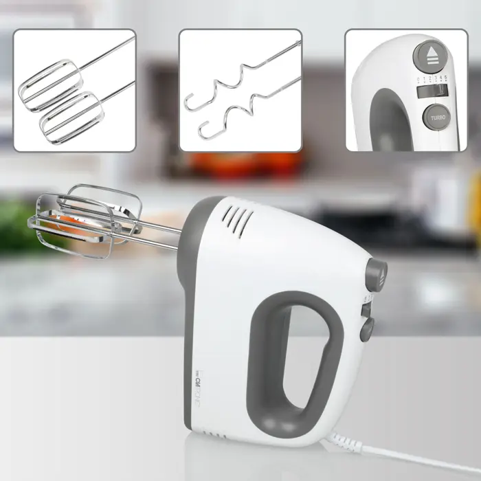Clatronic HM 3775, hand mixer (white/grey)