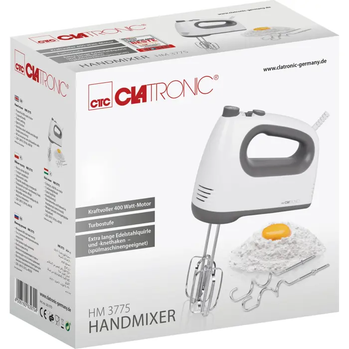 Clatronic HM 3775, hand mixer (white/grey)