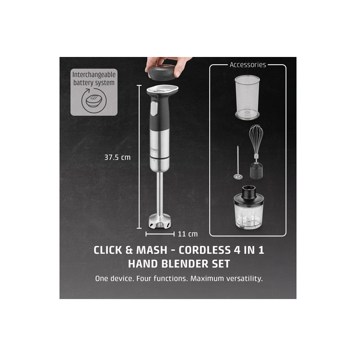 Click & Mash 4 in 1 180W Cordless Hand Blender