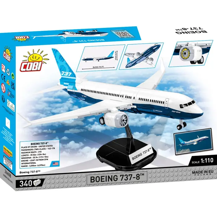 COBI Boeing 737-8 Construction Toy (1:110 Scale)