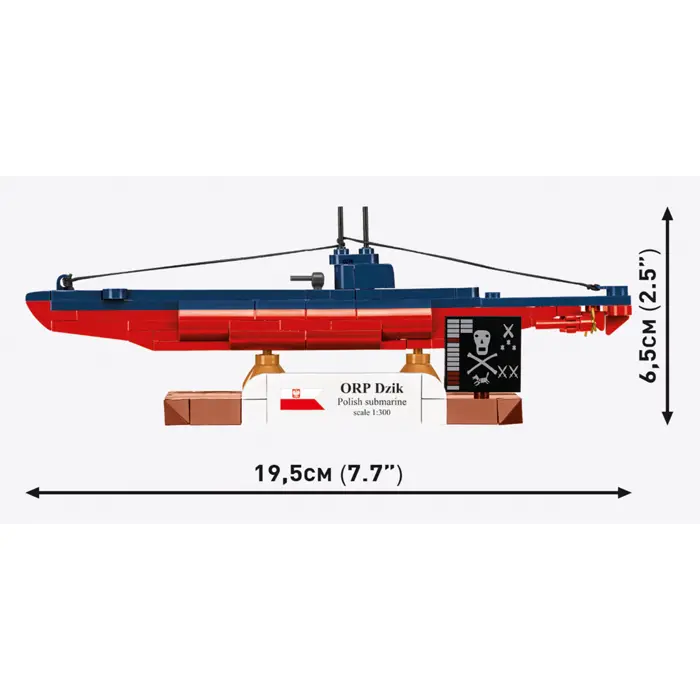 COBI ORP Dzik Polish Submarine (scale 1:300)