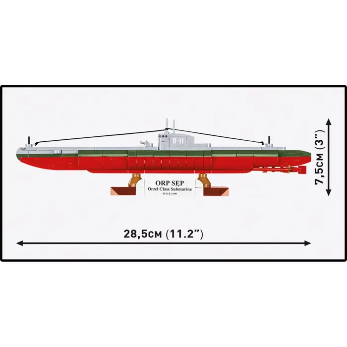 COBI ORP Sęp Submarine Building Block Set