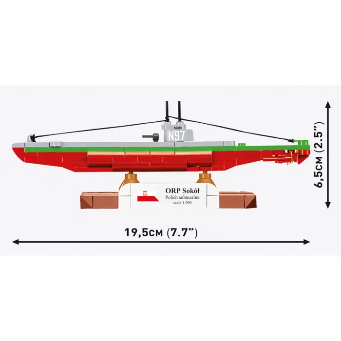 COBI ORP Soko? Polish Submarine (scale 1:300)