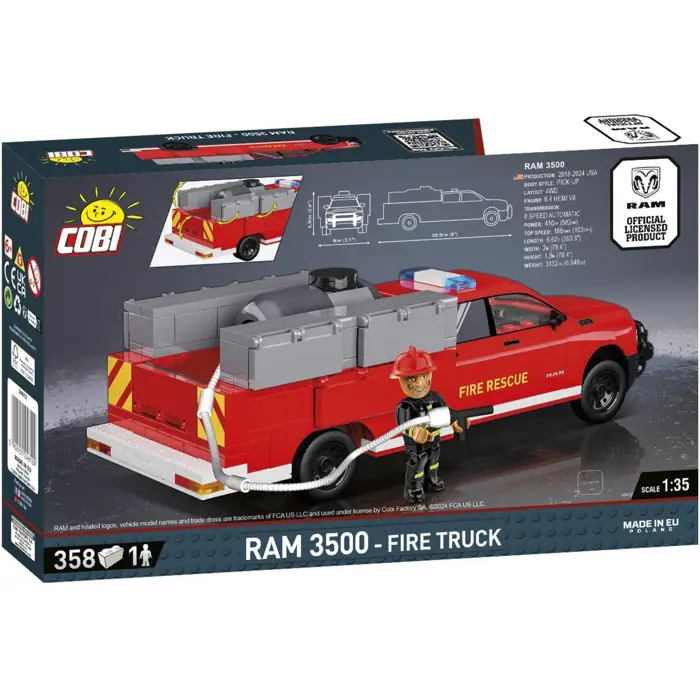 COBI RAM 3500 Fire Truck, construction toy