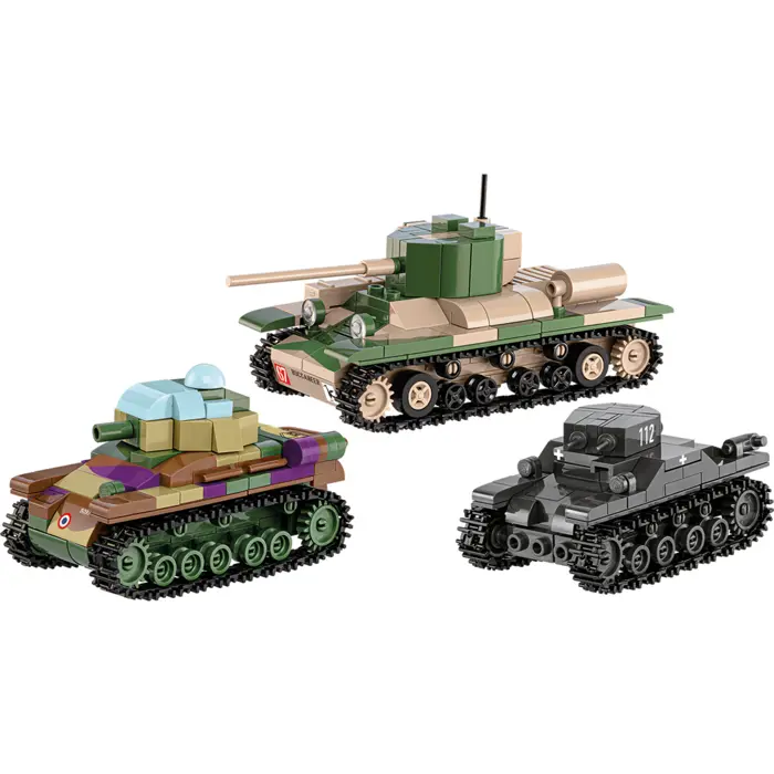 COBI Renault R35 - Valentine IX - Panzer I, construction toy scale 1:48