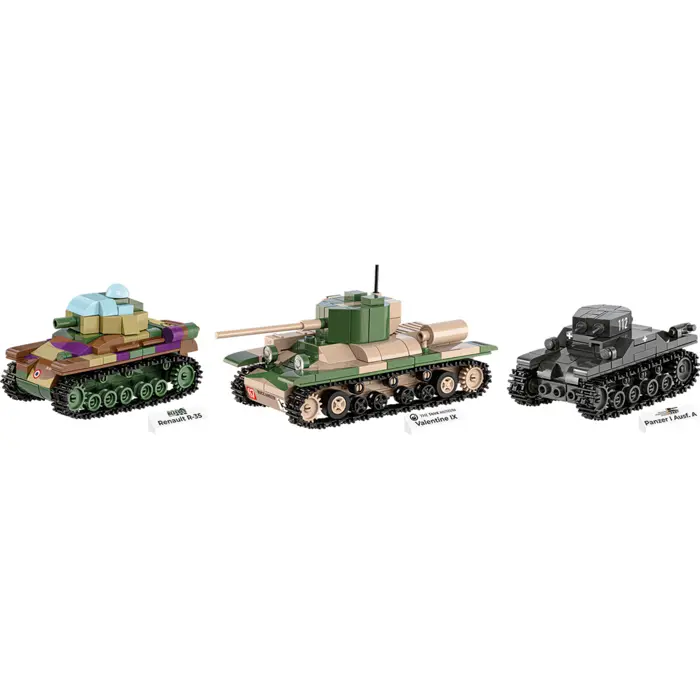 COBI Renault R35 - Valentine IX - Panzer I, construction toy scale 1:48