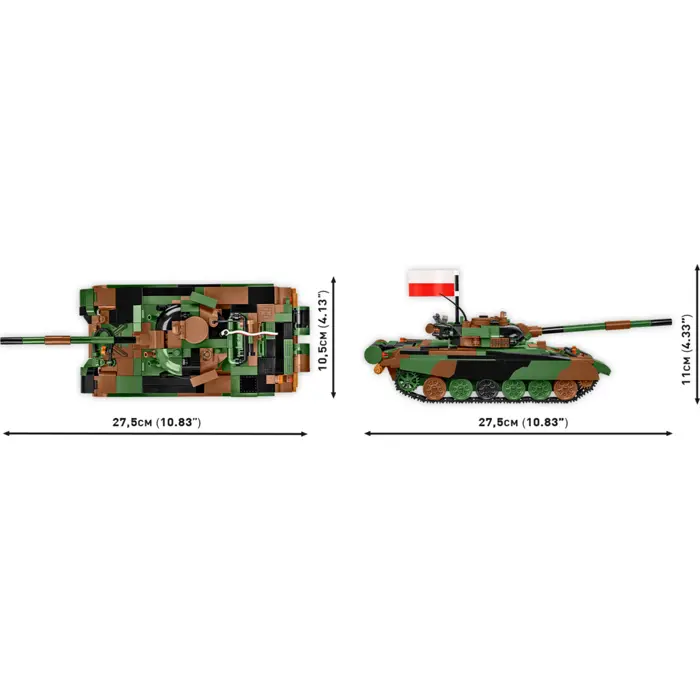 COBI T-72M1R (PL/UA), construction toy scale 1:35