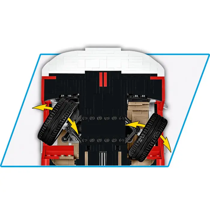 COBI Volkswagen T2a Camper Van Executive Edition, construction toy red/white, scale 1:12