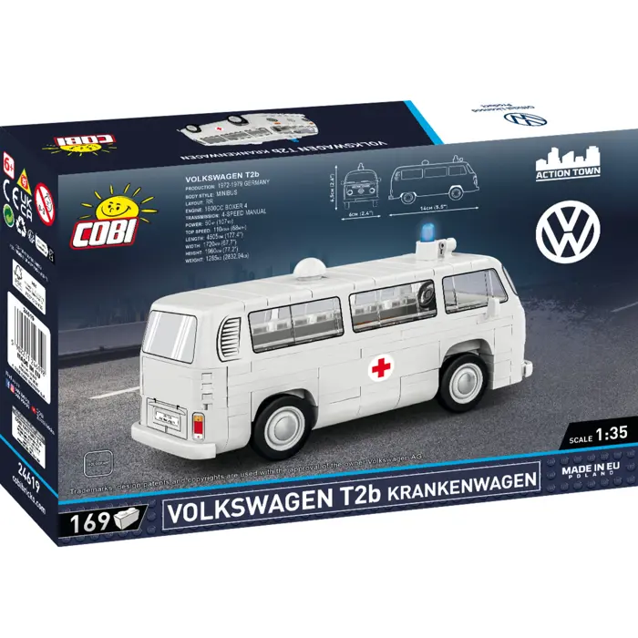 COBI Volkswagen T2b Ambulance (grey, scale 1:35)