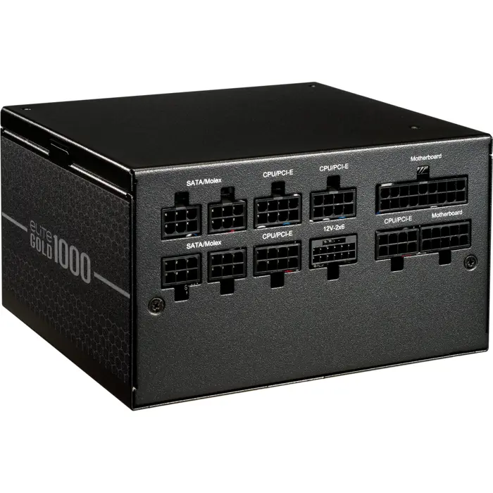 Cooler Master ELITE GOLD 1000 (black, 1x 12-pin high power GPU, 3x PCIe, 1000 watts)