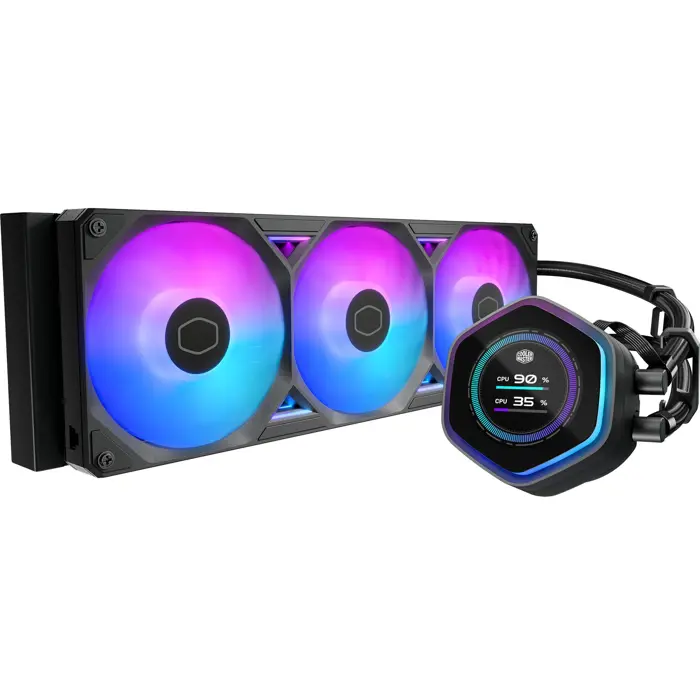 Cooler Master MasterLiquid 360 Atmos II LCD ARGB, water cooling system, black