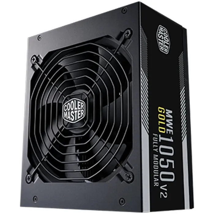 Cooler Master MWE 1050 V2 Black, PC power supply black, 1x 12-pin high power GPU, 3x PCIe, cable management, 1050 watts
