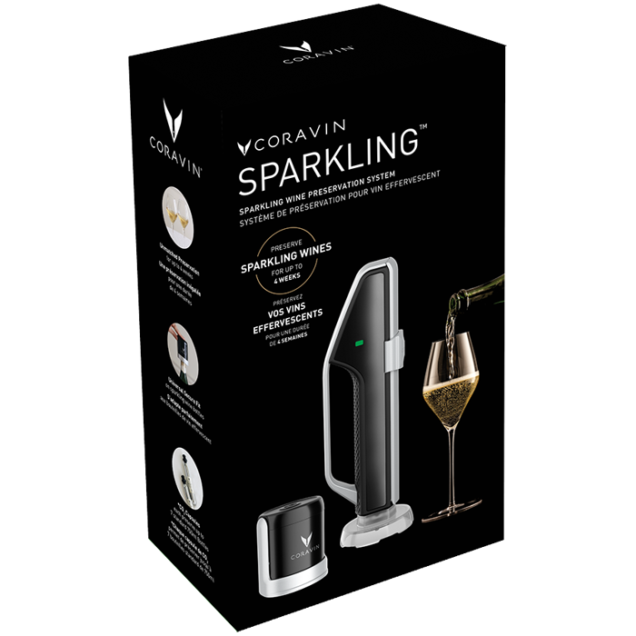 CORAVIN Sparkling Wine Preservation System - Black/Silver - new