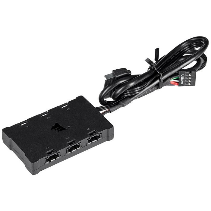 Corsair AF Elite Series RGB PWM ventilatori, set 2 komada + RGB kontroler - 140mm, crni CO-9050156-WW