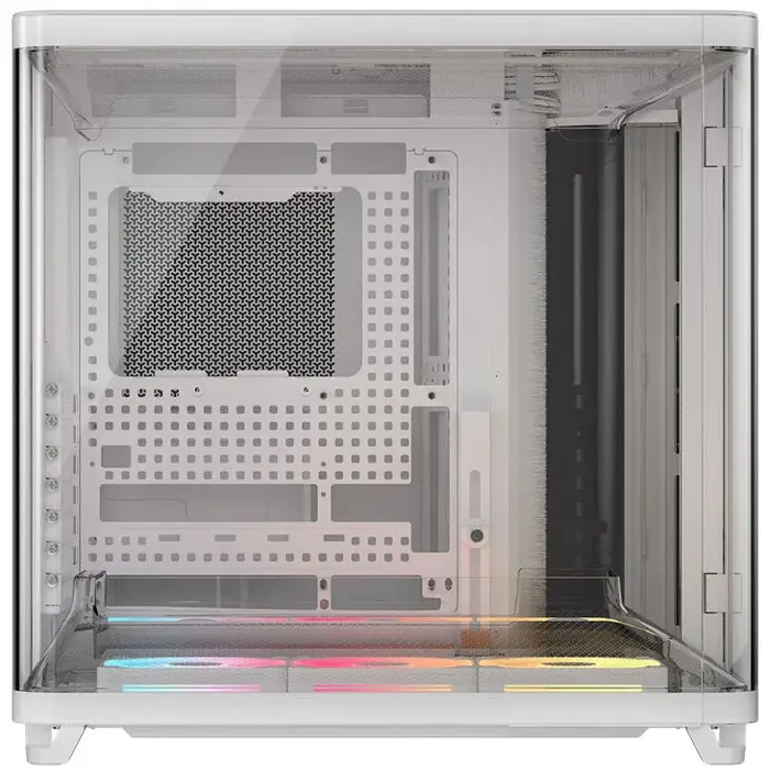 Corsair AIR 5400 LX-R LINK PC-Gehäuse, Midi Tower, Tempered Glass, RGB - white, 3x 120-mm-Lüfter inklusive-CC-9011321-WW