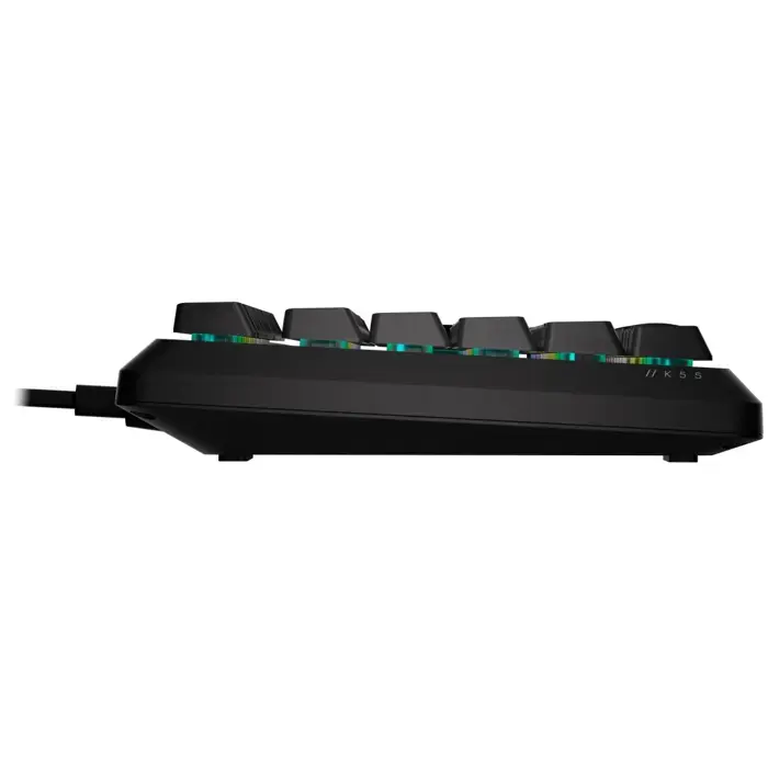 Corsair Gaming K55 Core RGB Gaming Tastatur, Full-Size (100%), Rubber Dome – black, ISO (DE)-CH-9226C65-DE