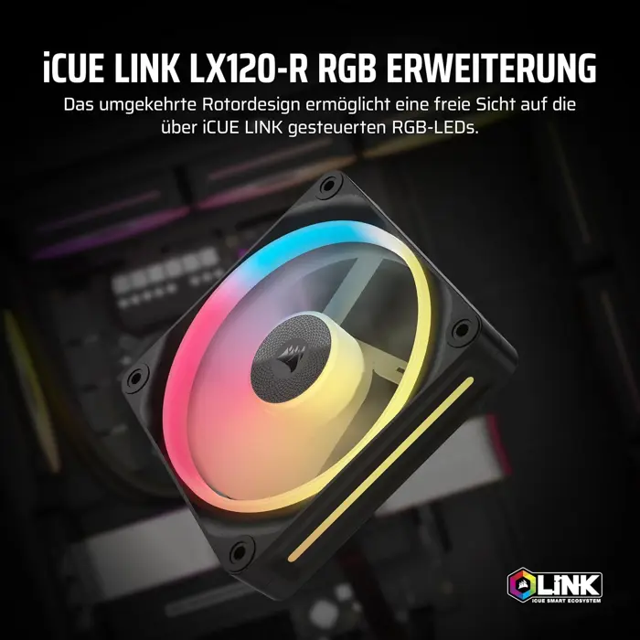 Corsair iCUE Link LX120-R RGB, PWM Lüfter - 120mm, black-CO-9051049-WW