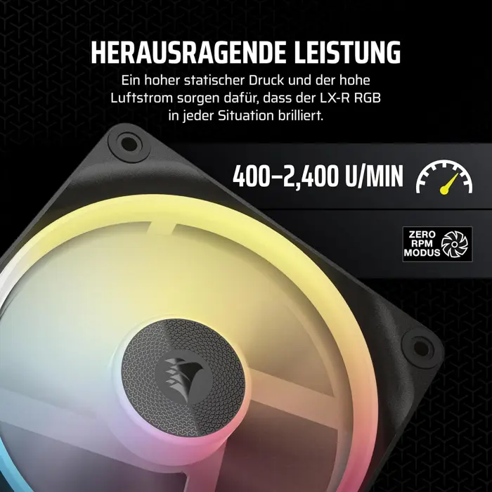 Corsair iCUE Link LX120-R RGB, PWM Lüfter - 120mm, black-CO-9051049-WW