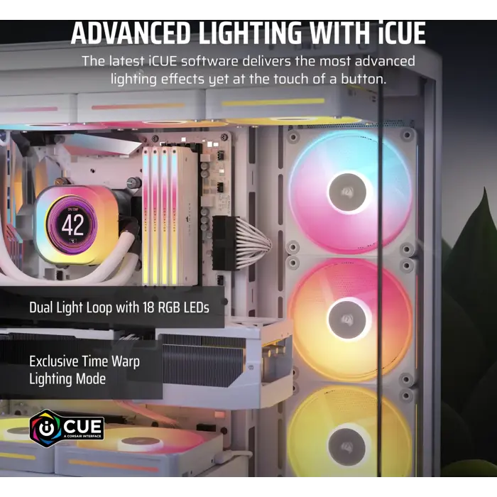 Corsair iCUE Link LX120-R RGB, PWM Lüfter - 120mm, white-CO-9051053-WW