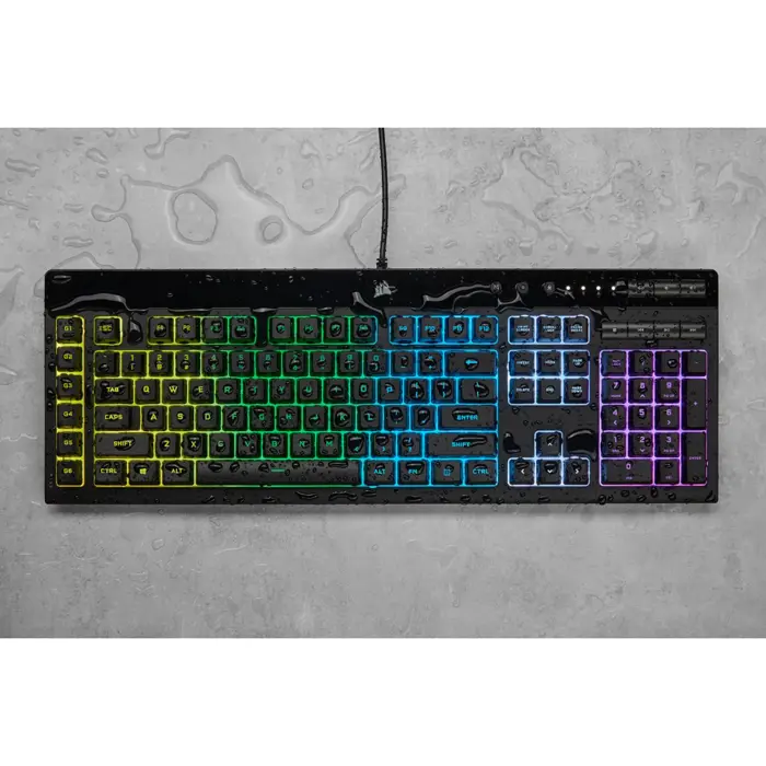 Corsair K55 RGB PRO keyboard Gaming USB QWERTZ German Black