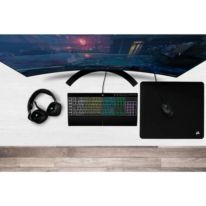Corsair K55 RGB PRO keyboard Gaming USB QWERTZ German Black